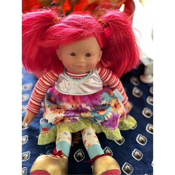 Rare French Corolle Les Dollies Toffee Apple Red Hair Cloth Vinyl Freckle Face 1 - Picture 5 of 11